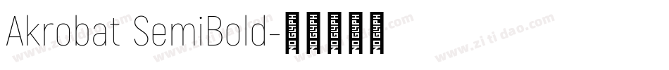 Akrobat SemiBold字体转换